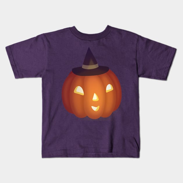 Little Witch Pumpkin Kids T-Shirt by NofrooF